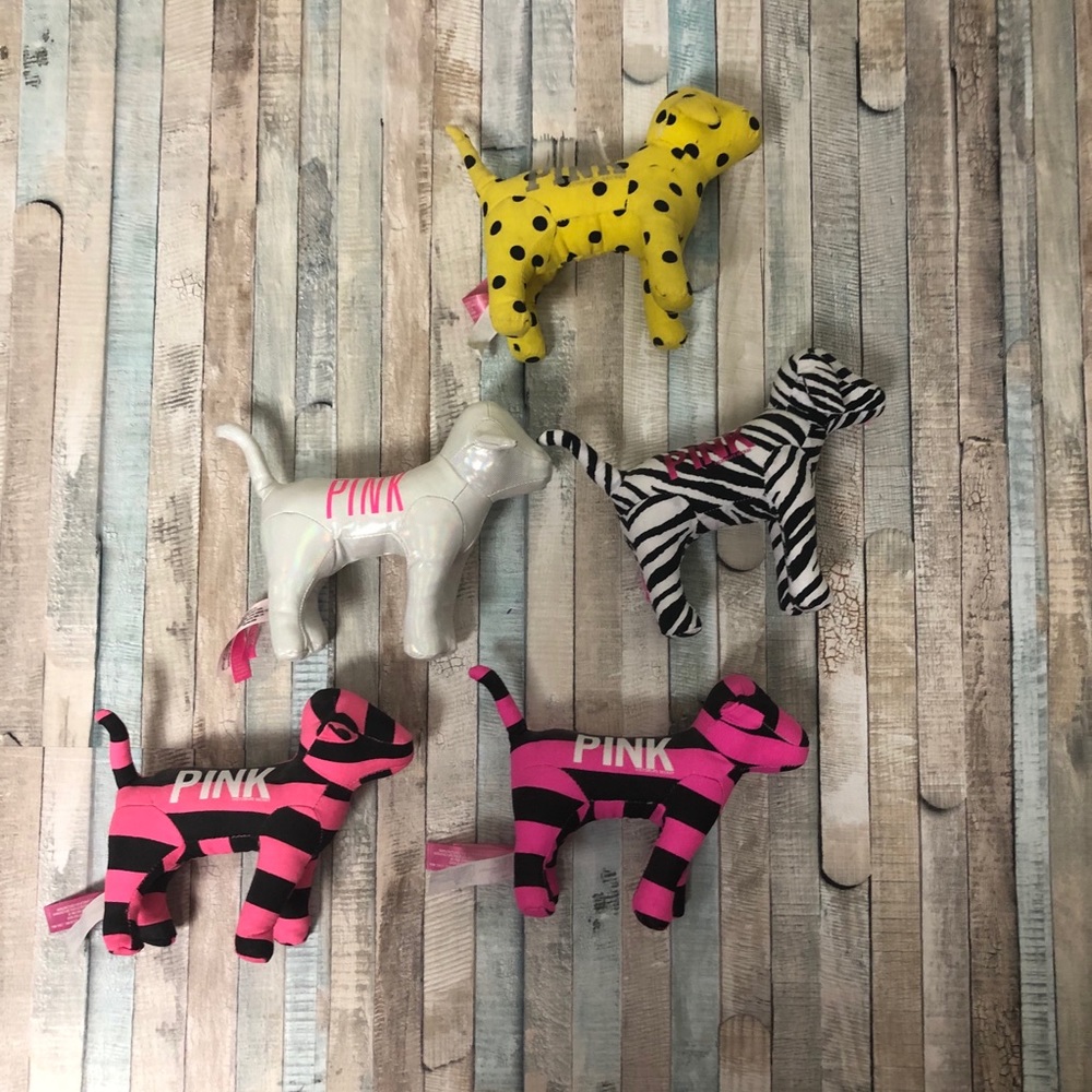 5 VS PINK DOGS YELLOW ZEBRA STRIPE HOLOGRAPHIC